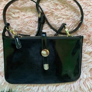 Black leather crossbody